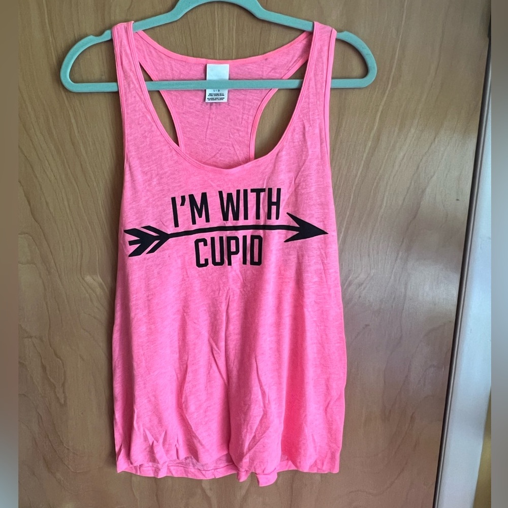 Victoria’s Secret PINK I’m With Cupid Graphic Tank Size L